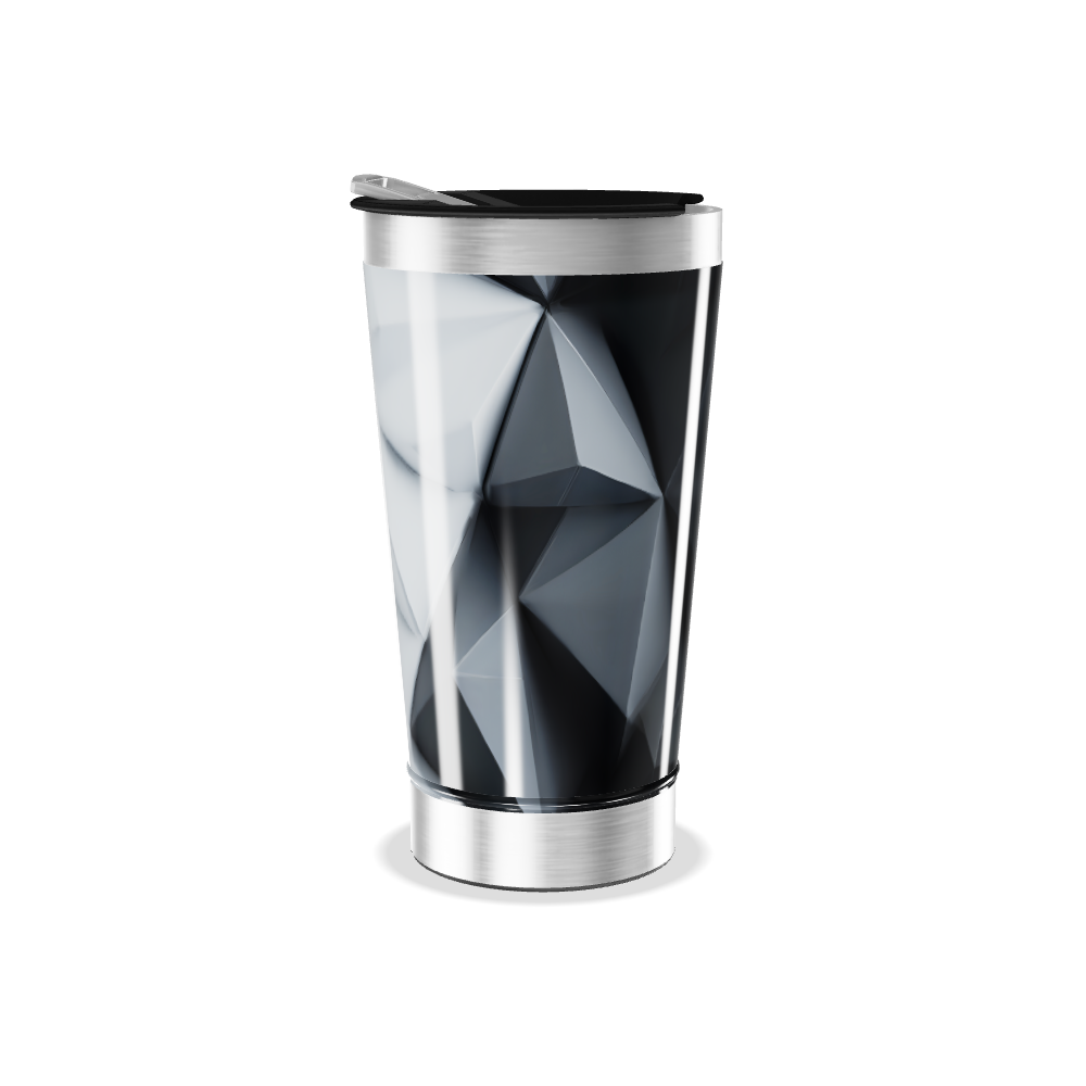 Copo Térmico - Preto Geométrico Aço