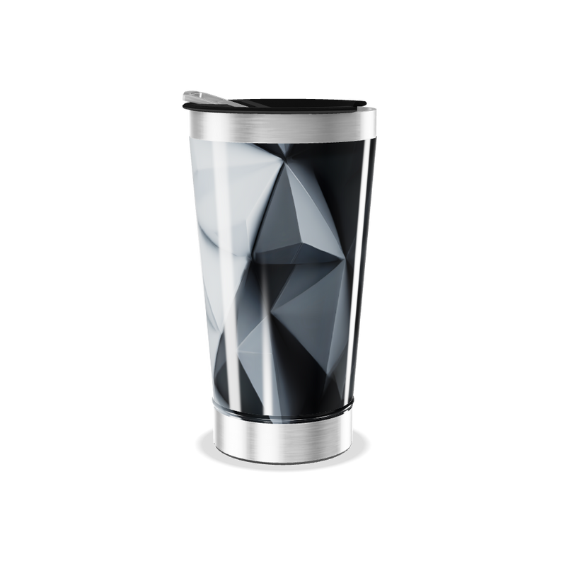 Copo Térmico - Preto Geométrico Aço