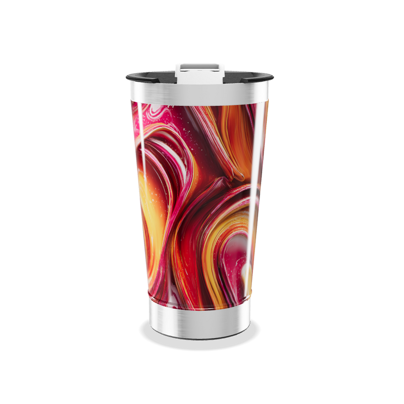 Copo Térmico - Estampa Abstrata Colorida