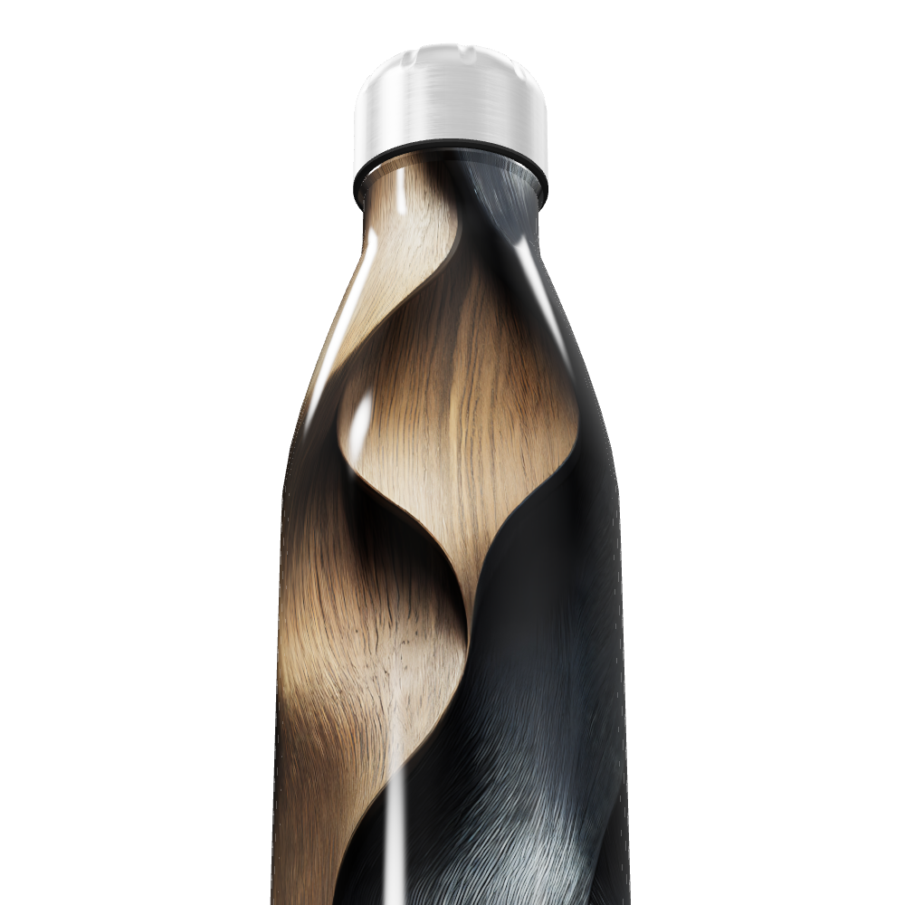 Garrafa Inox - Estampa Ondas Cores