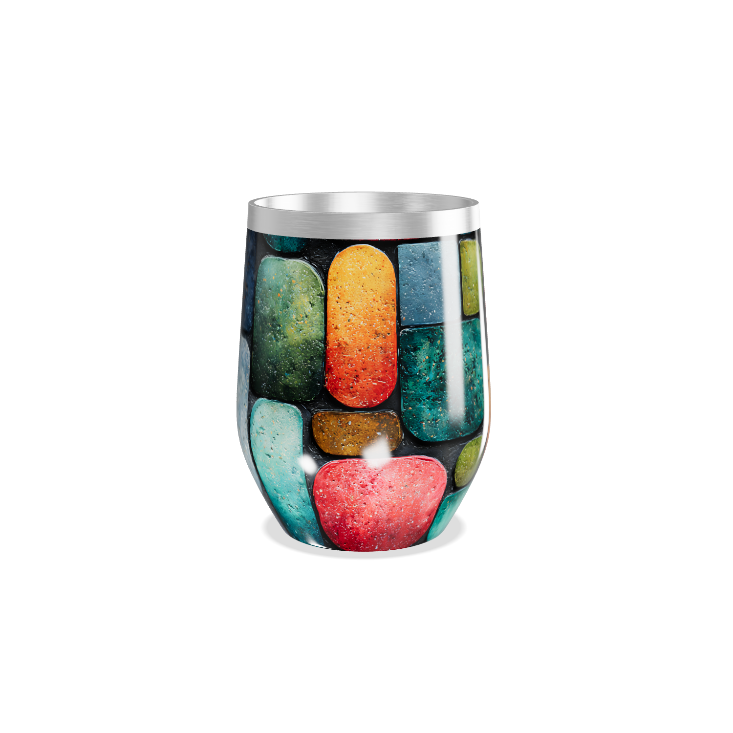 Copo Térmico Slim - Estampa Multicolorida Aço