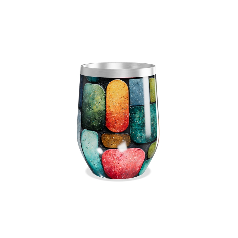 Copo Térmico Slim - Estampa Multicolorida Aço