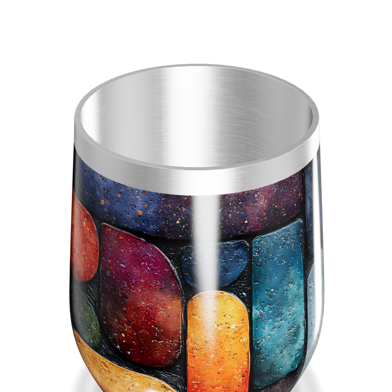 Copo Térmico Slim - Estampa Multicolorida Aço