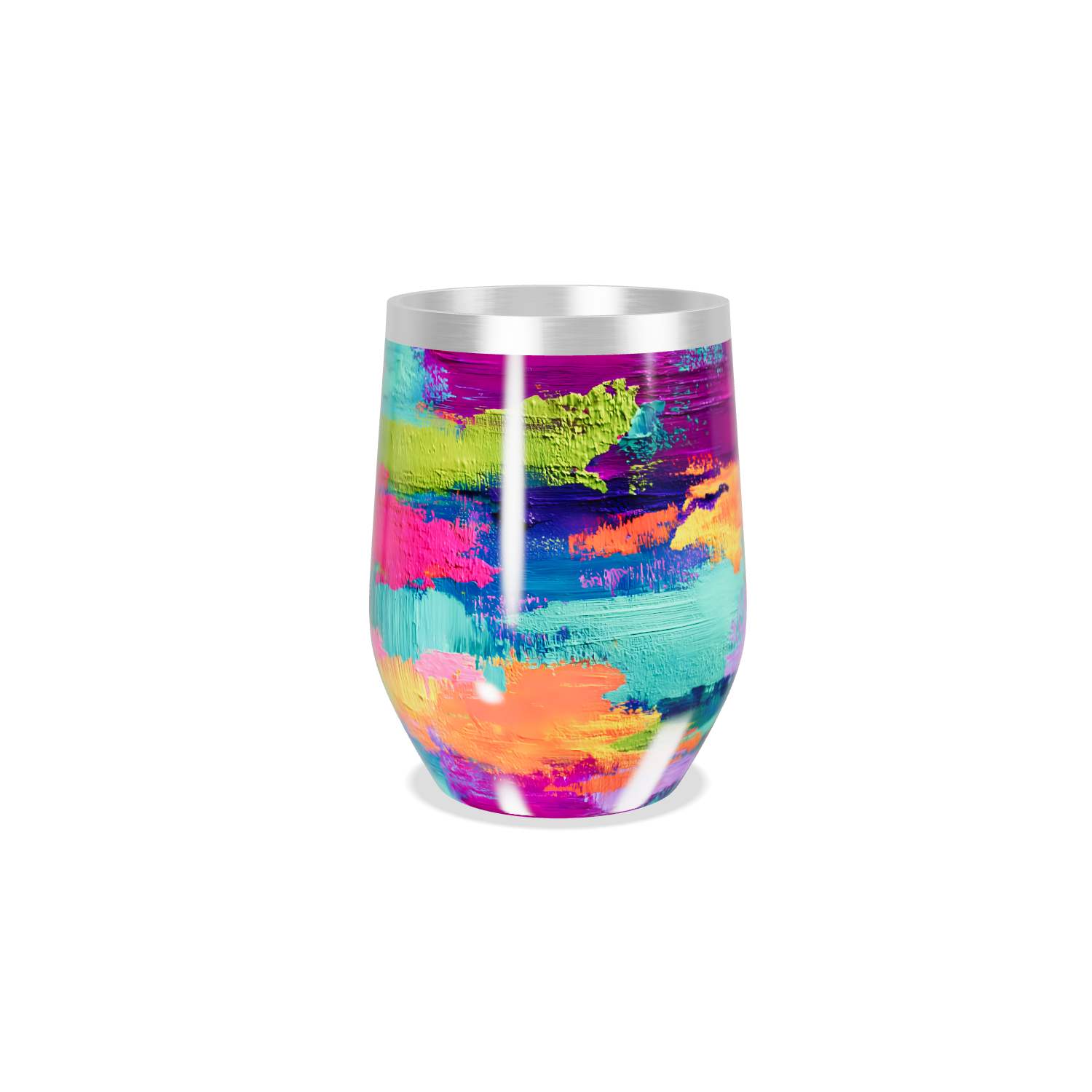 Copo Térmico Slim - Colorido Aquarela Inox