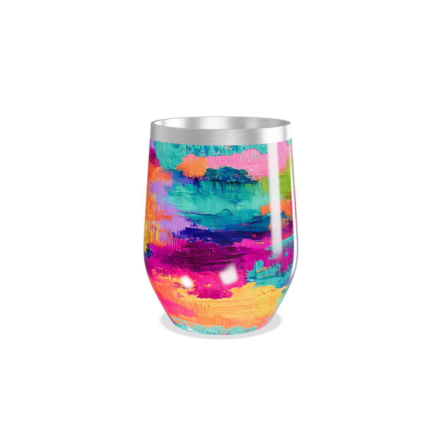 Copo Térmico Slim - Colorido Aquarela Inox