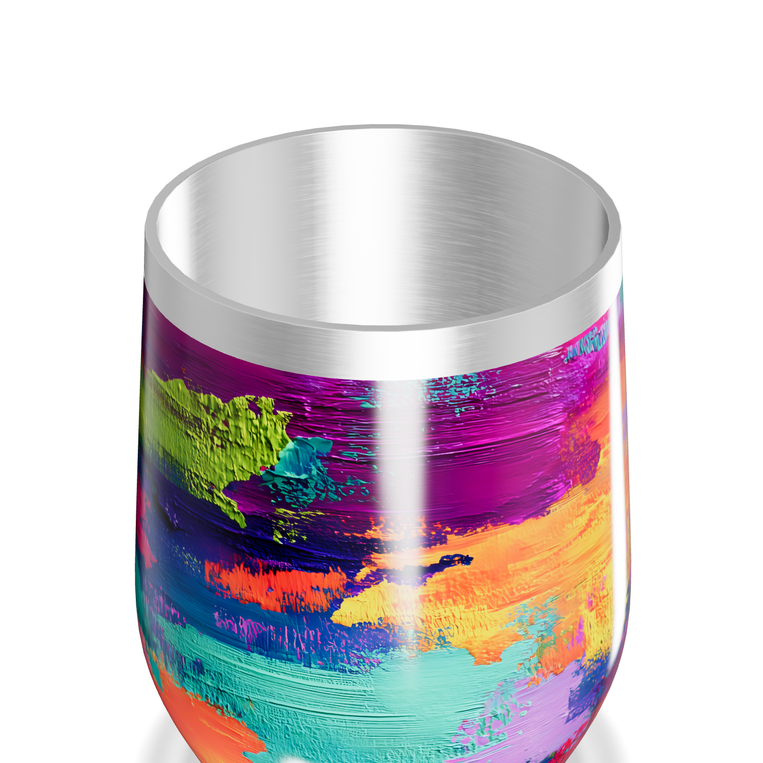 Copo Térmico Slim - Colorido Aquarela Inox