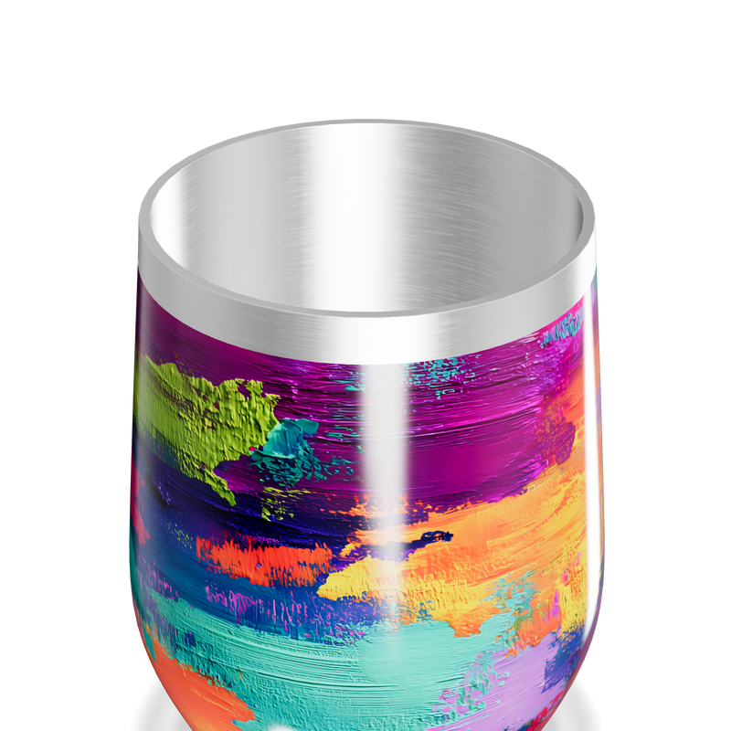 Copo Térmico Slim - Colorido Aquarela Inox