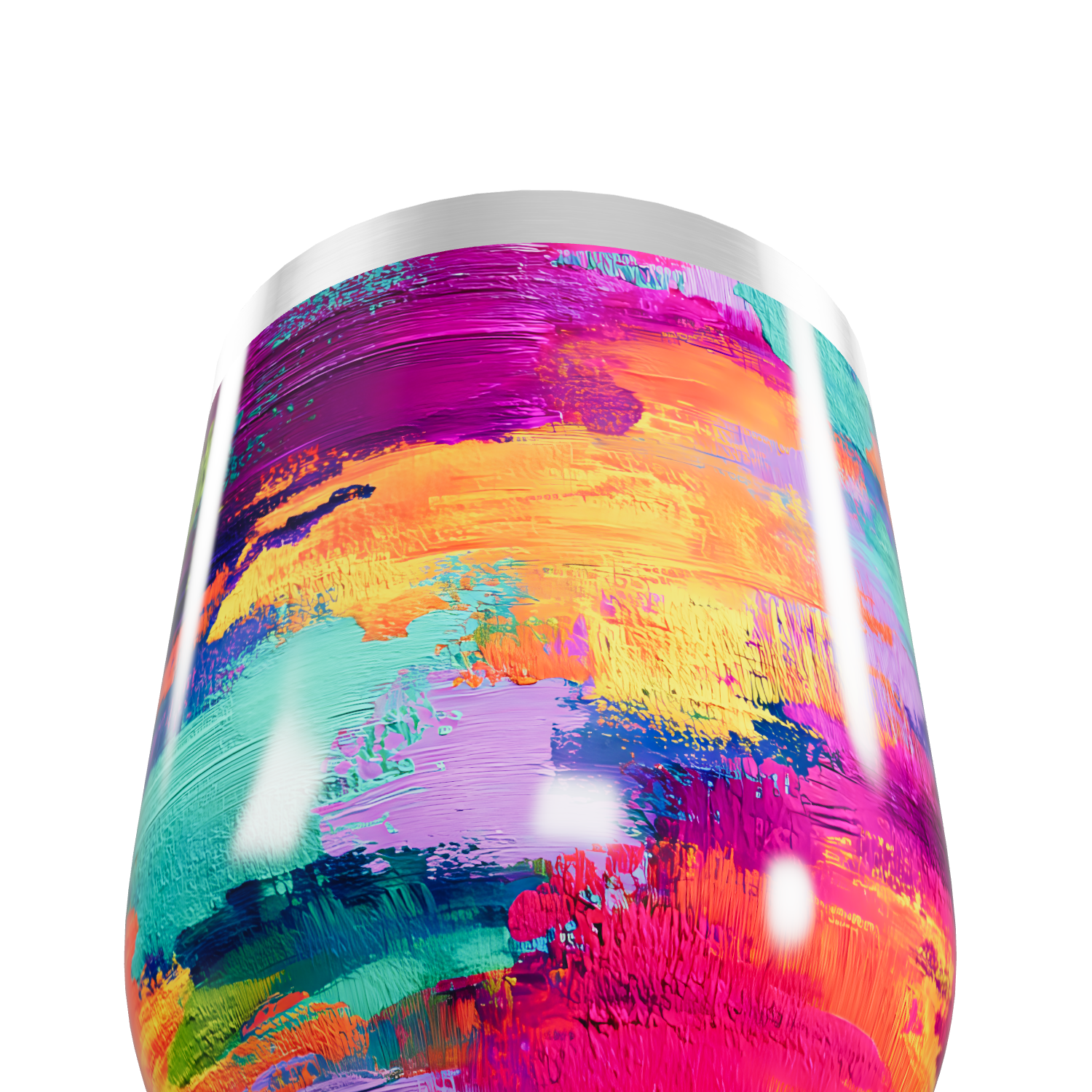 Copo Térmico Slim - Colorido Aquarela Inox