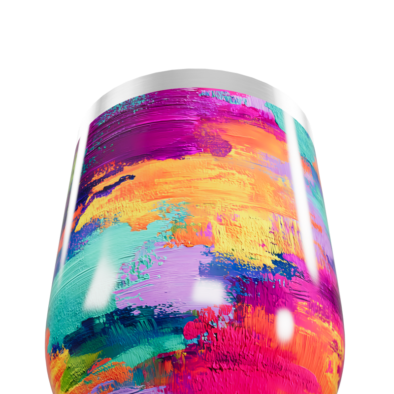 Copo Térmico Slim - Colorido Aquarela Inox