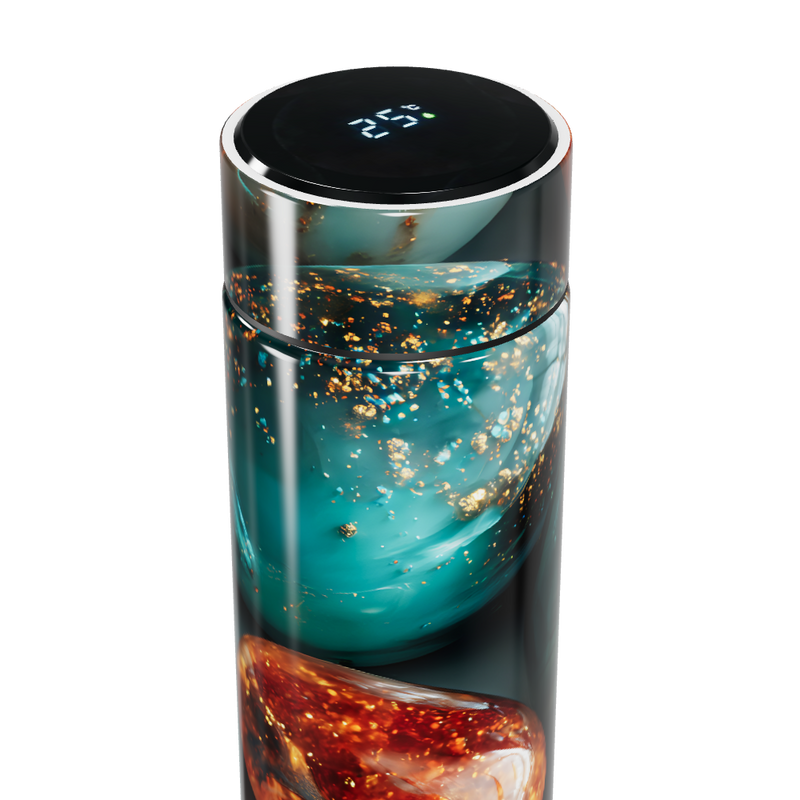 Garrafa Térmica Touch - Estampa Abstrata Colorida