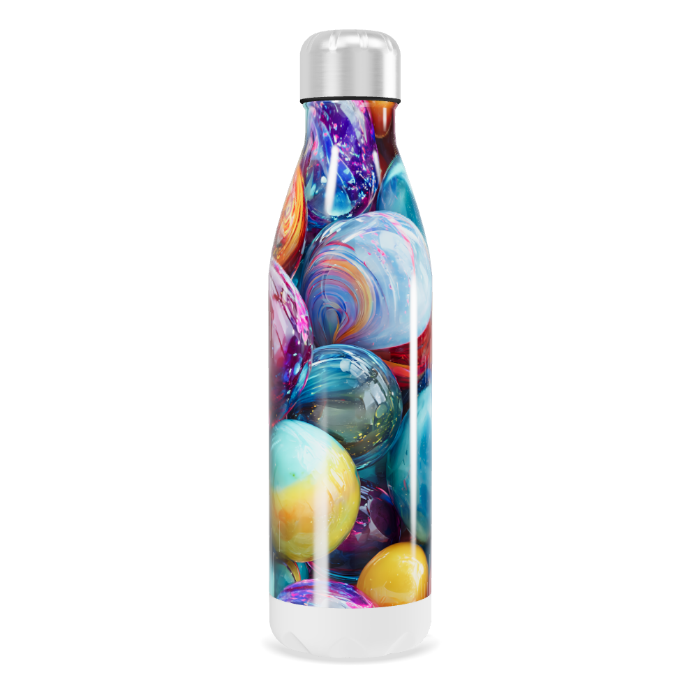 Garrafa Inox - Estampa Bolhas Coloridas