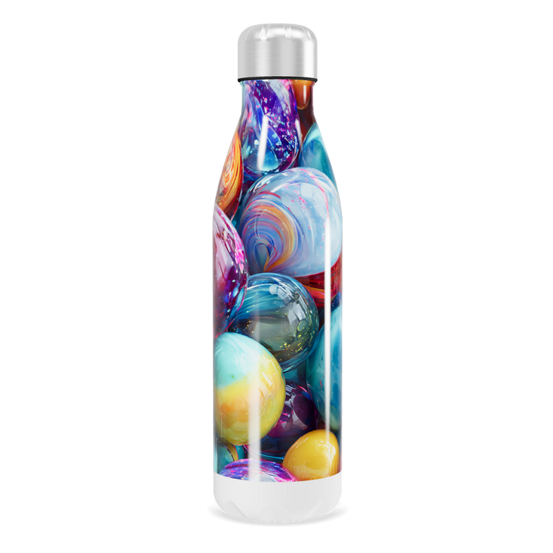 Garrafa Inox - Estampa Bolhas Coloridas