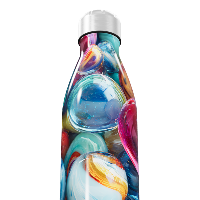 Garrafa Inox - Estampa Bolhas Coloridas