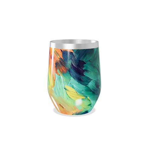 Copo Térmico Slim - Estampa Abstrata Colorida