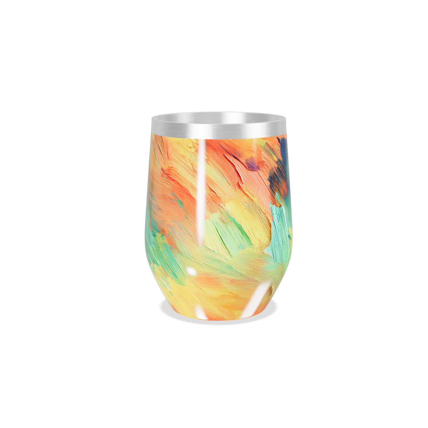 Copo Térmico Slim - Estampa Abstrata Colorida