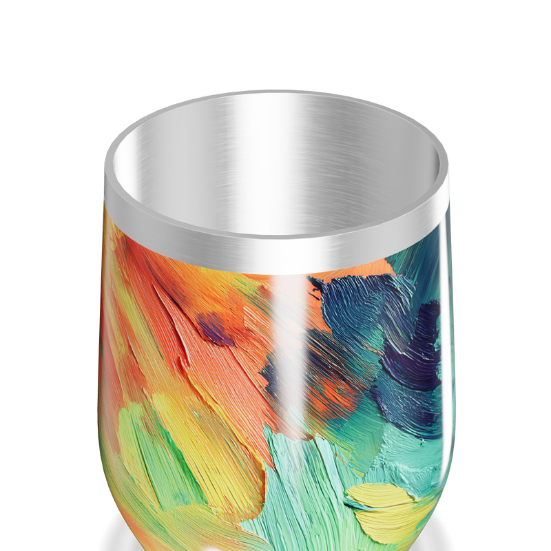 Copo Térmico Slim - Estampa Abstrata Colorida
