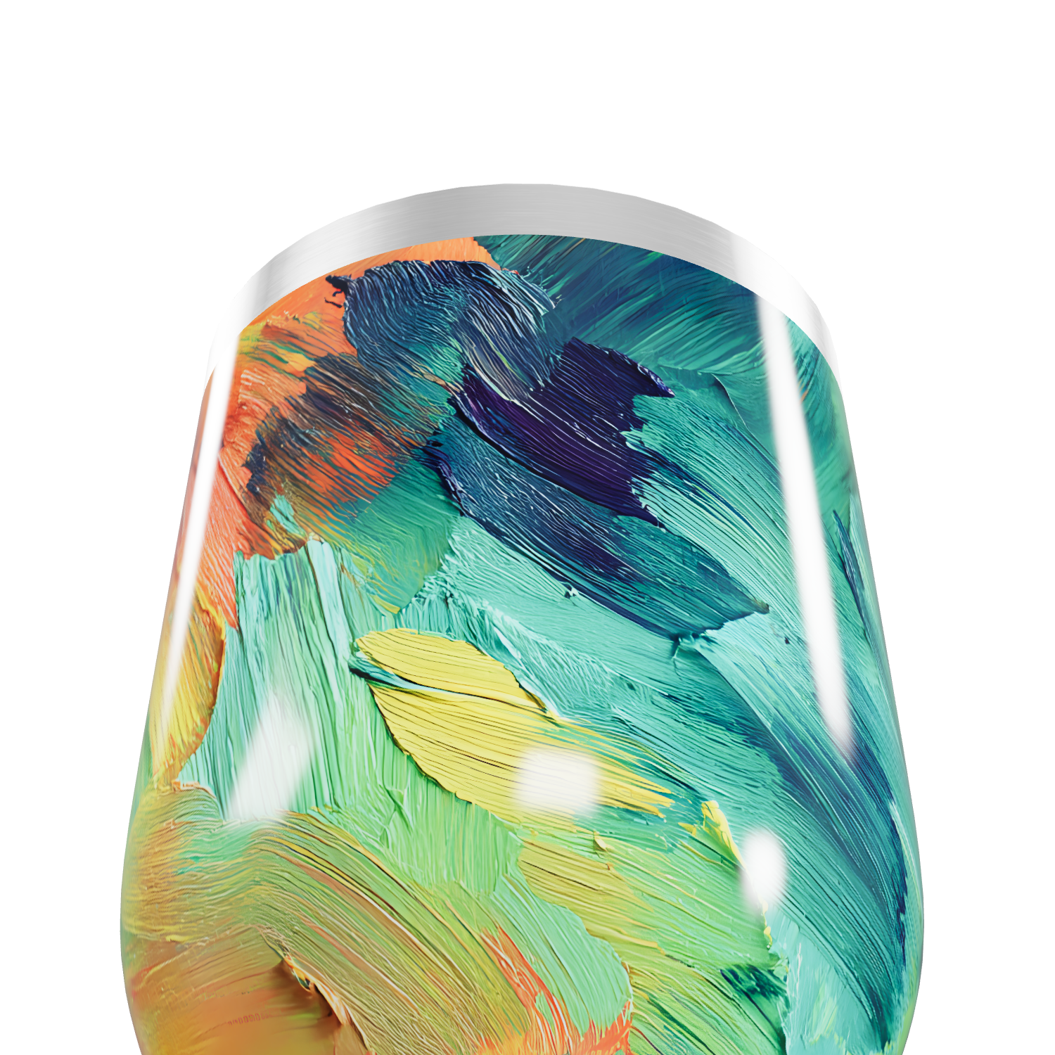 Copo Térmico Slim - Estampa Abstrata Colorida