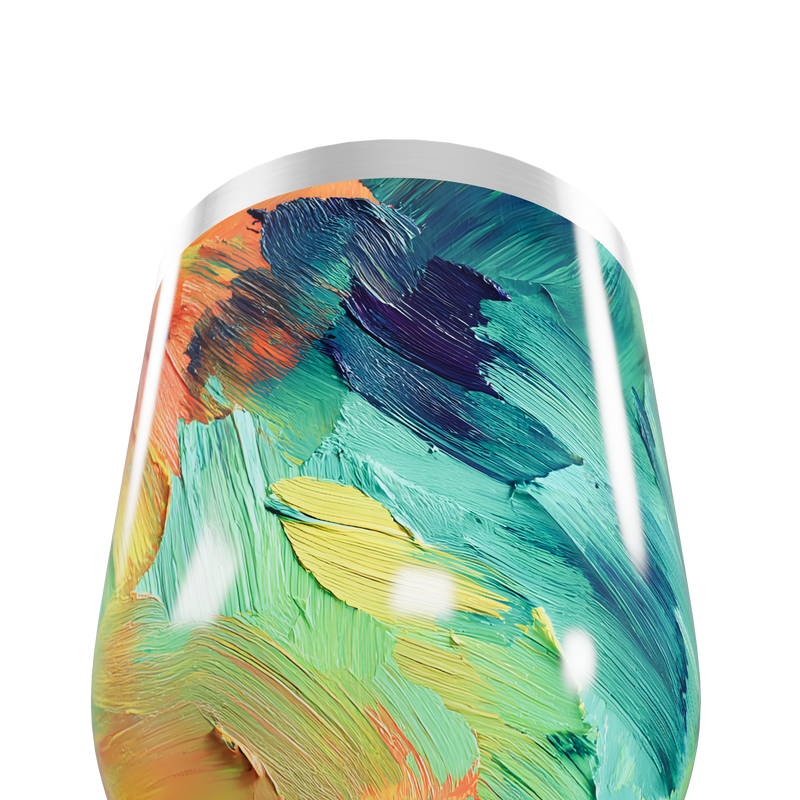 Copo Térmico Slim - Estampa Abstrata Colorida