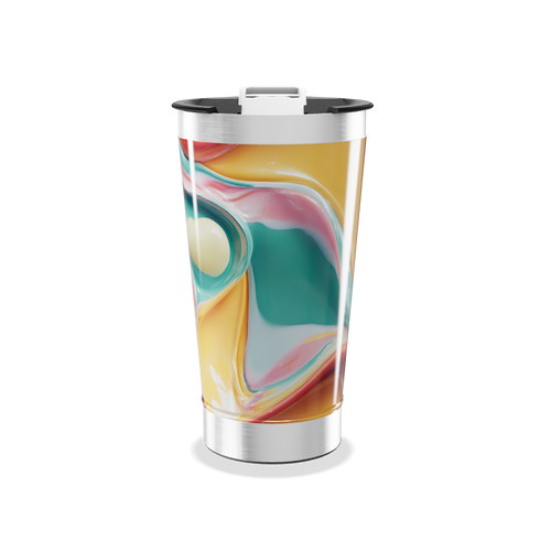 Copo Térmico - Estampa Abstrata Colorida