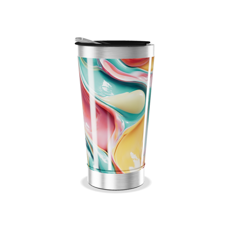 Copo Térmico - Estampa Abstrata Colorida