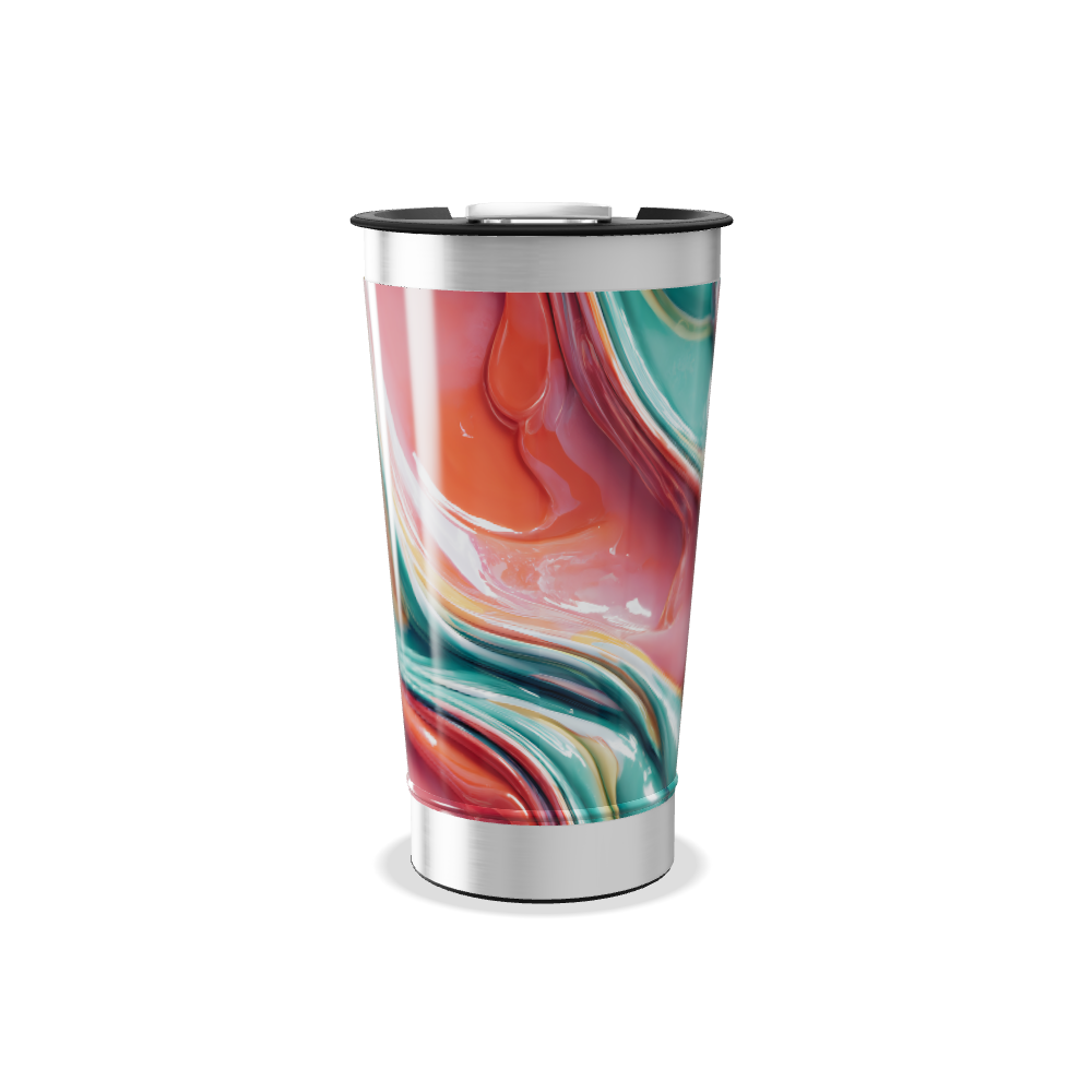 Copo Térmico - Estampa Abstrata Colorida