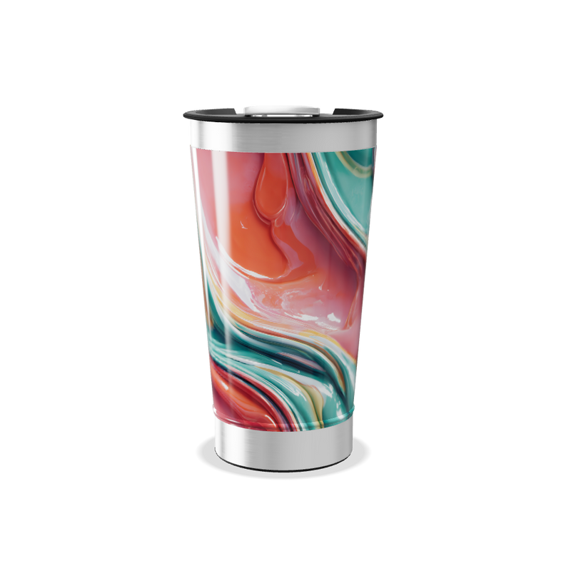 Copo Térmico - Estampa Abstrata Colorida