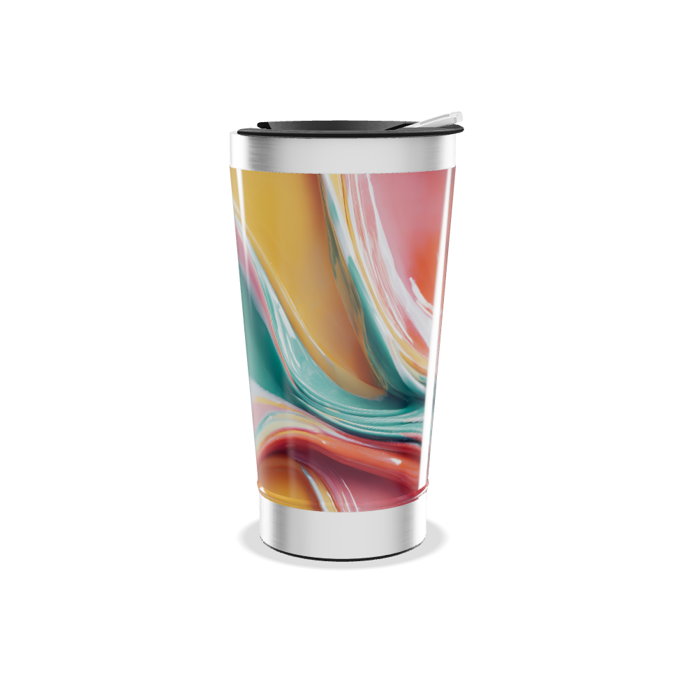 Copo Térmico - Estampa Abstrata Colorida