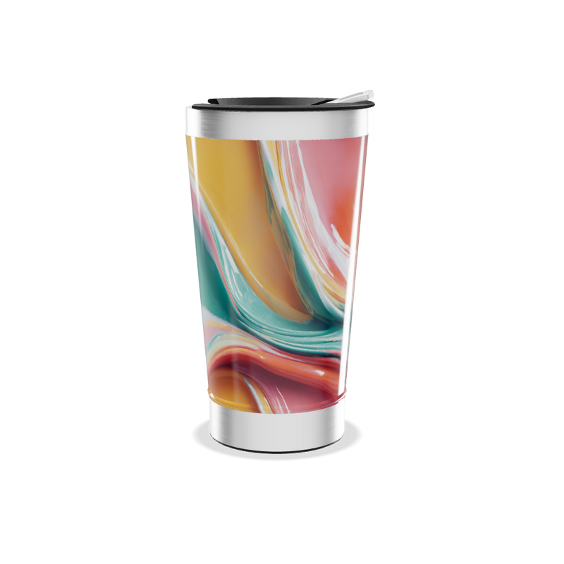 Copo Térmico - Estampa Abstrata Colorida