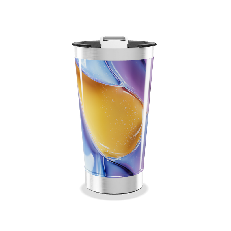 Copo Térmico - Estampa Colorida Abstrata