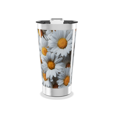 Copo Térmico - Flores Margarida Inox