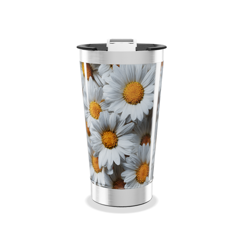 Copo Térmico - Flores Margarida Inox