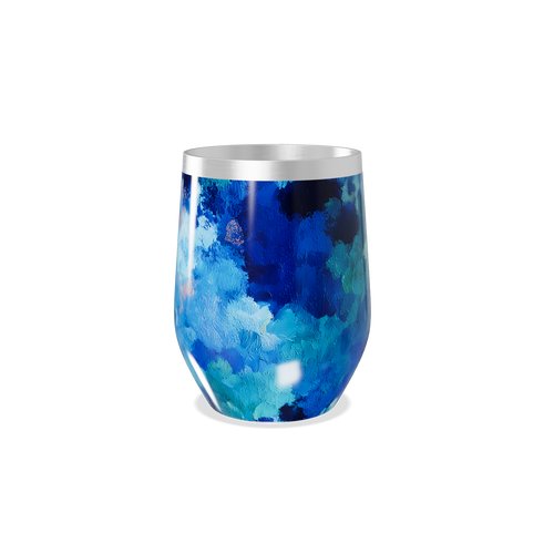 Copo Térmico Slim - Azul Pintura Abstrata