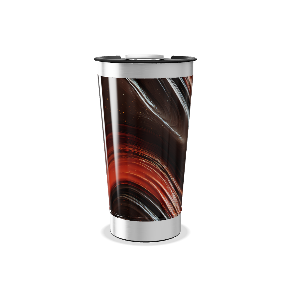 Copo Térmico - Estampa Marrom Abstrata