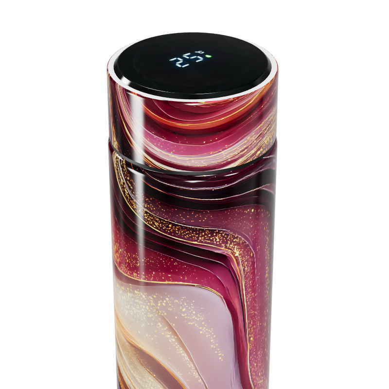 Garrafa Térmica Touch - Mármore Vinho Digital