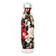 Garrafa Inox Floral preta e vermelha