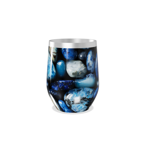 Copo Térmico Slim - Pedras Azuis Inox