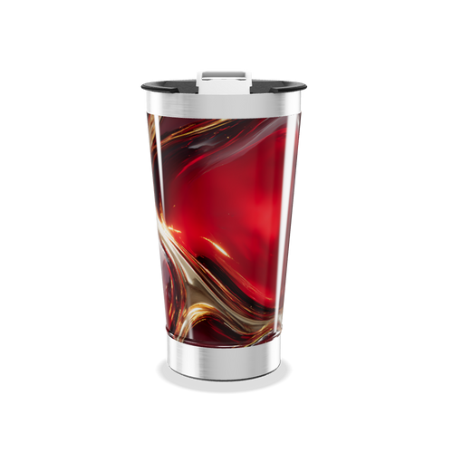 Copo Térmico - Vermelho Marmorizado Inox