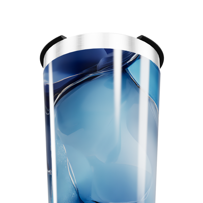 Copo Térmico - Azul com Estampa Geométrica