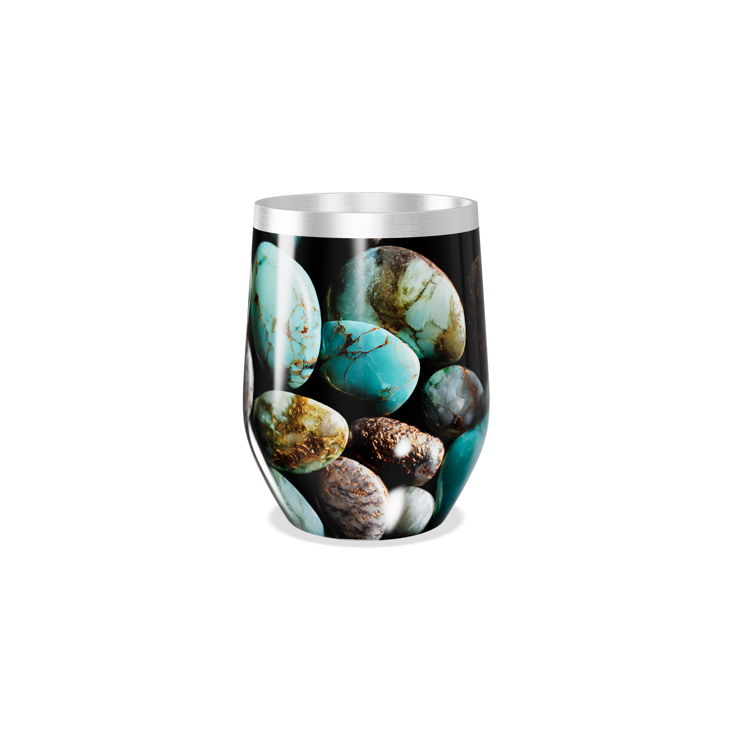 Copo Térmico Slim - Estampa Pedras Coloridas