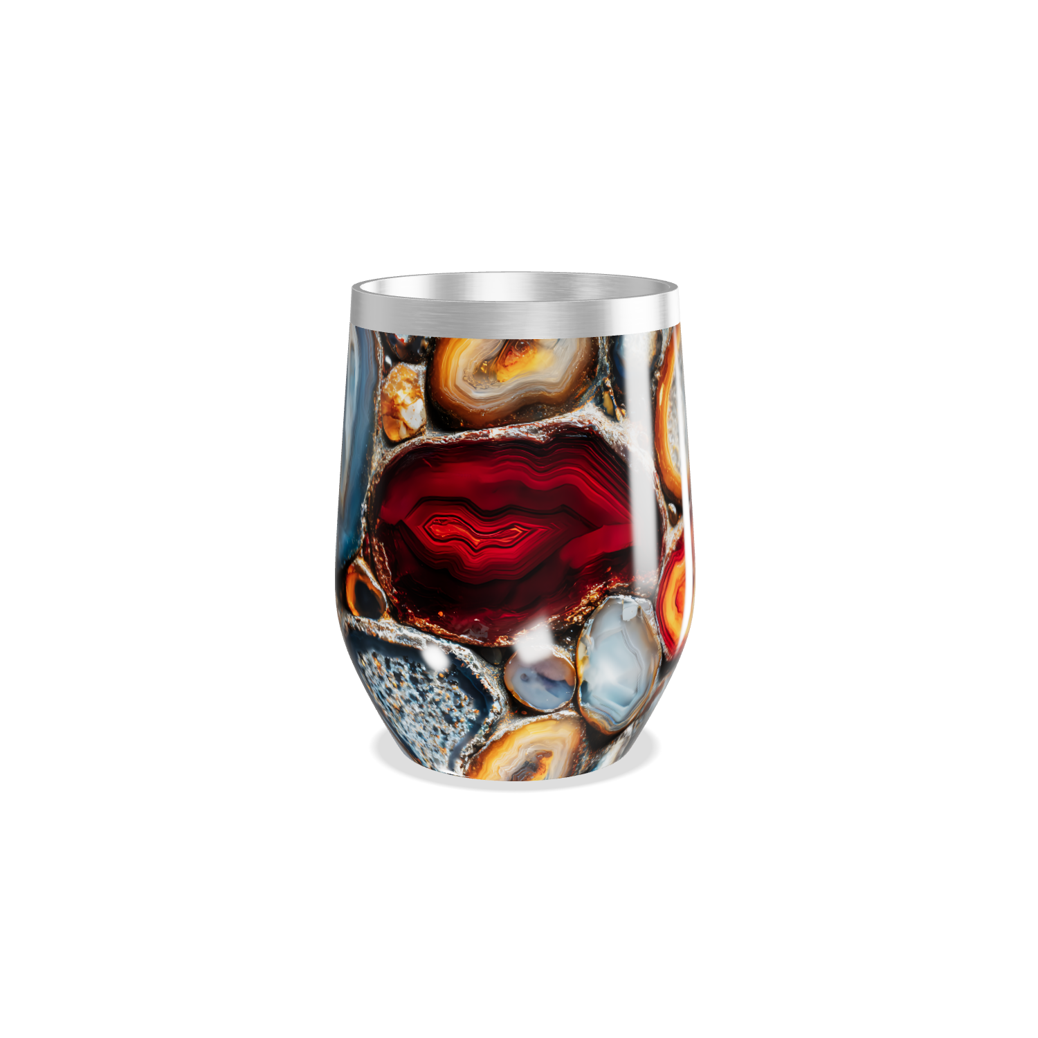 Copo Térmico Slim - Estampa Ágata Colorida