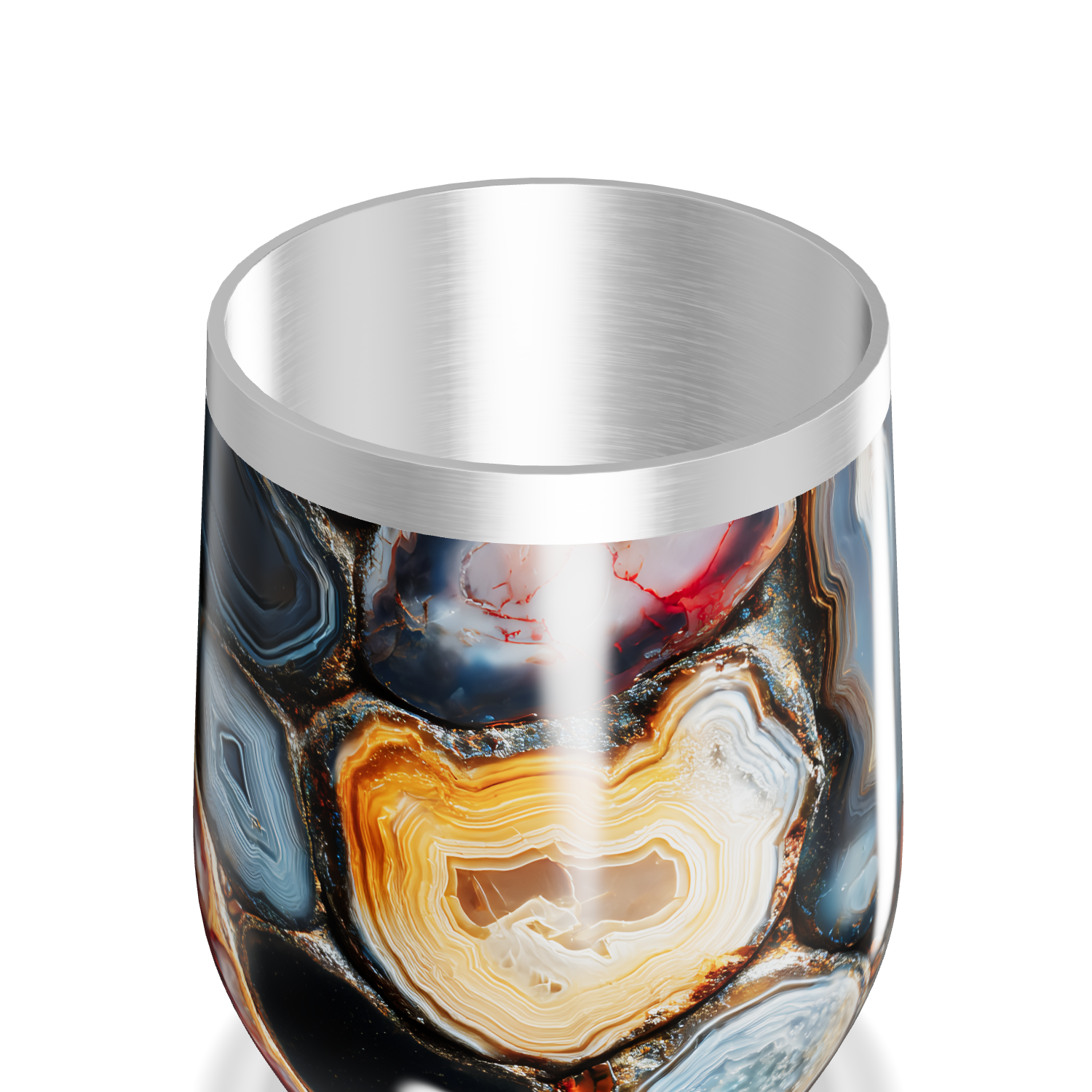 Copo Térmico Slim - Estampa Ágata Colorida