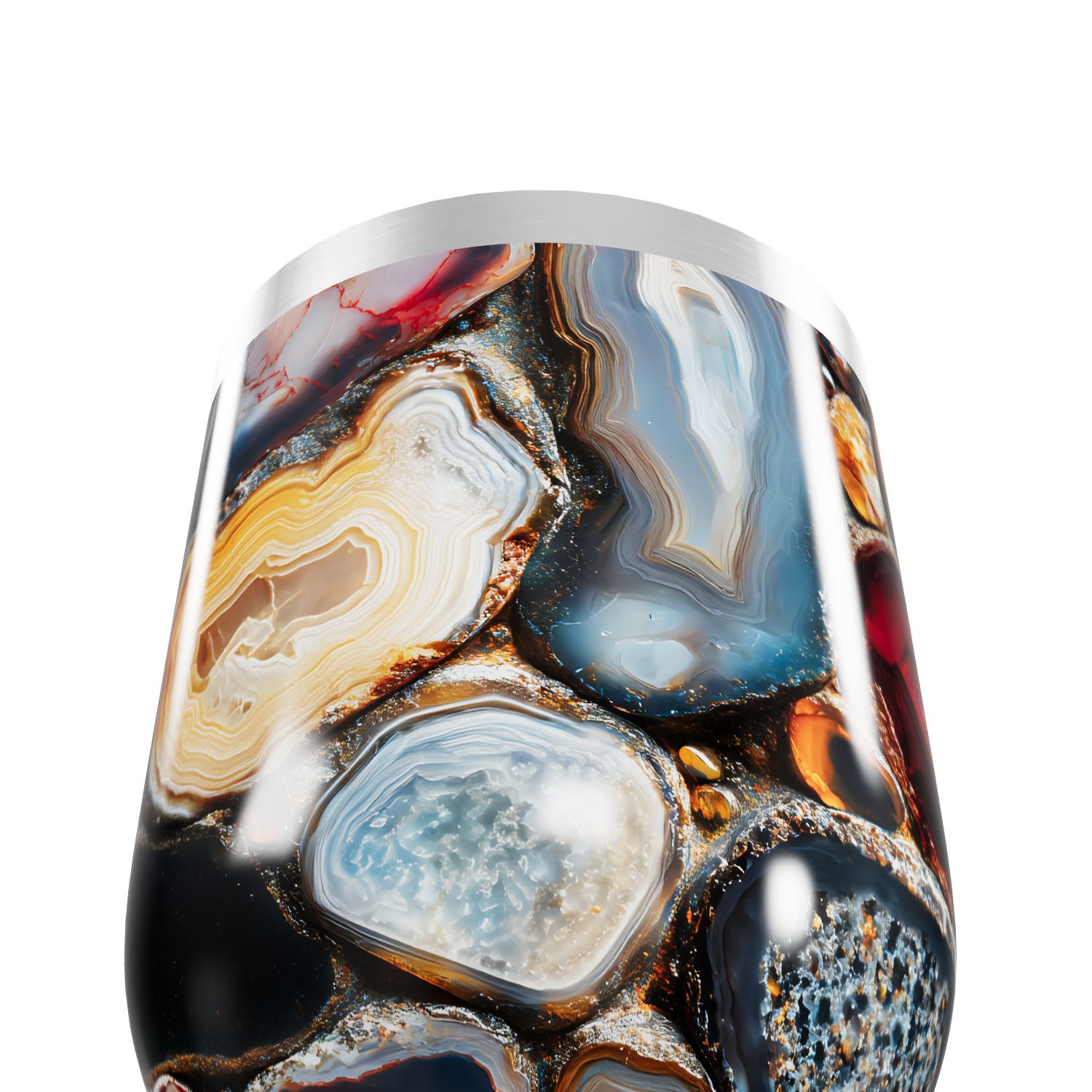 Copo Térmico Slim - Estampa Ágata Colorida