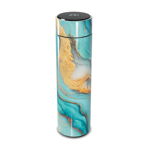 Garrafa Térmica Touch - Azul Ouro Marmorizada
