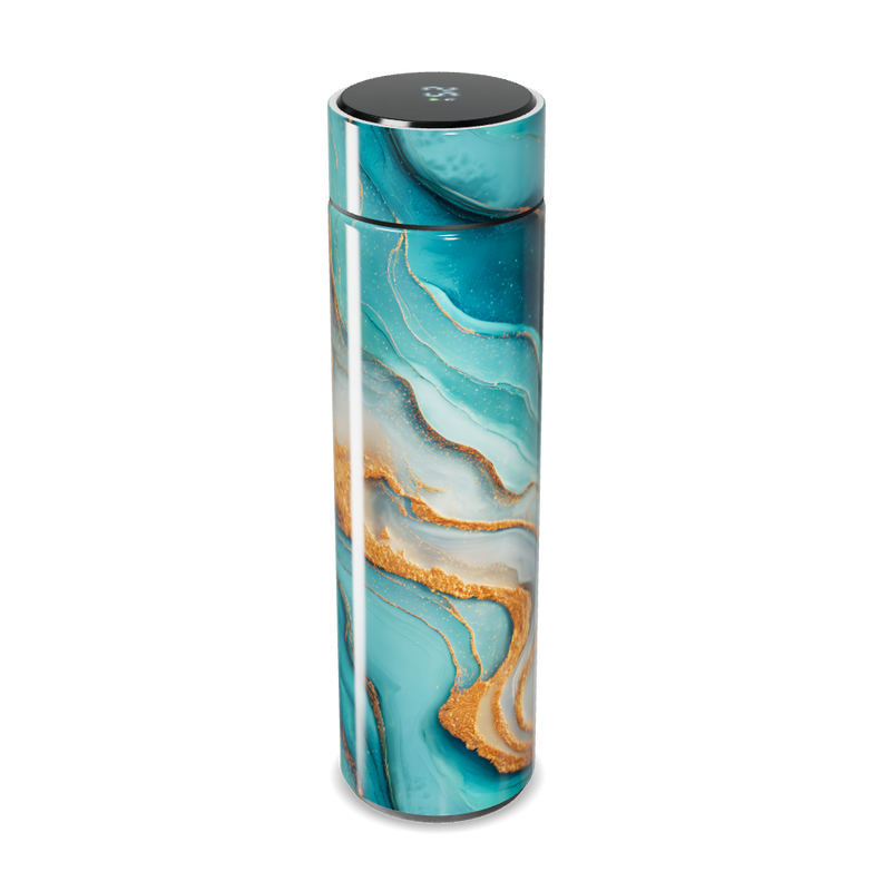 Garrafa Térmica Touch - Azul Ouro Marmorizada