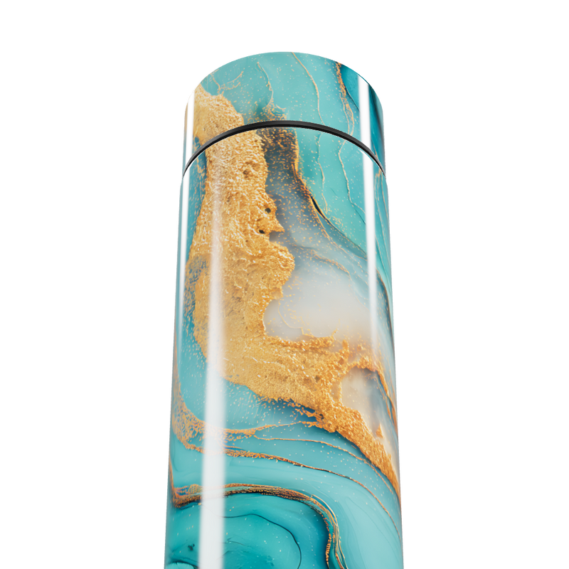 Garrafa Térmica Touch - Azul Ouro Marmorizada