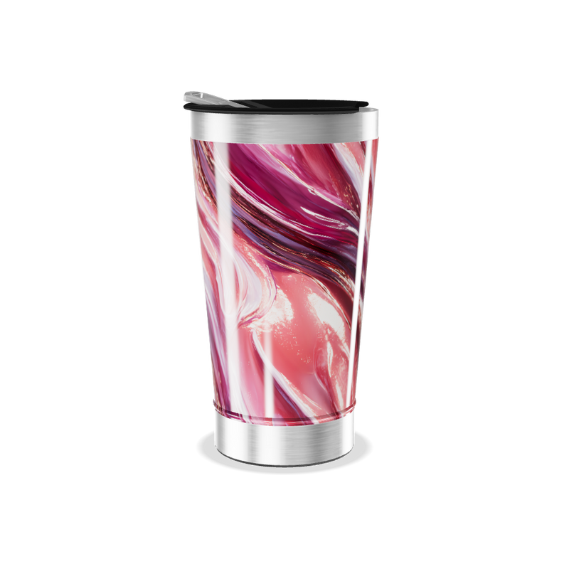 Copo Térmico - Estampa Mármore Vermelho