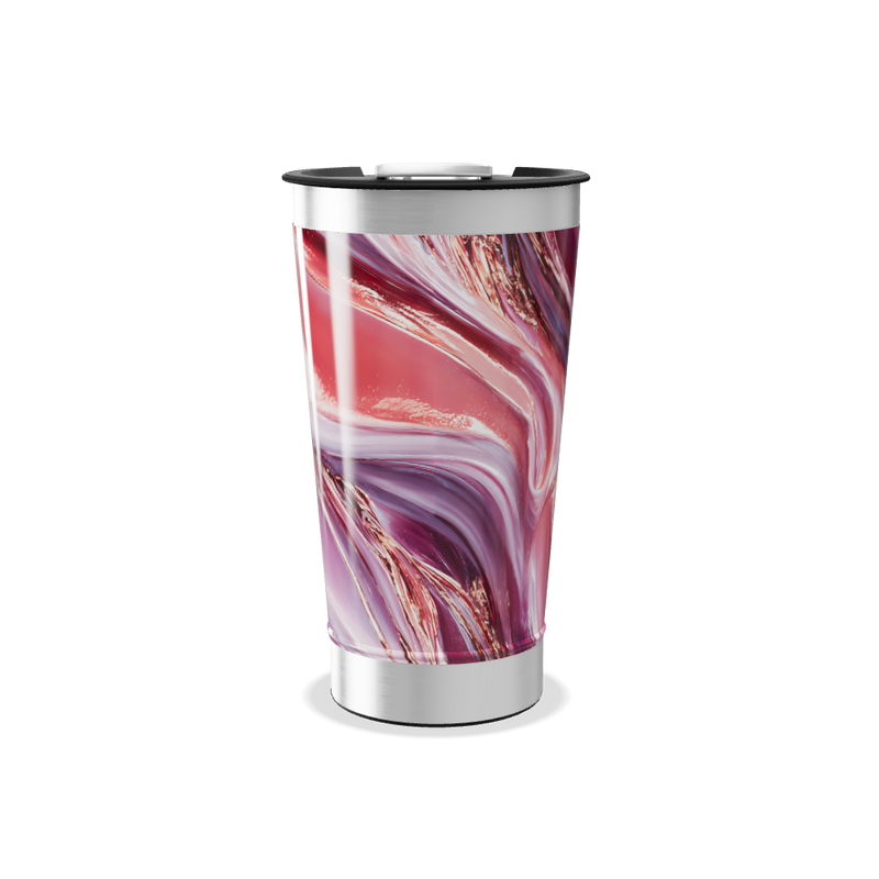 Copo Térmico - Estampa Mármore Vermelho