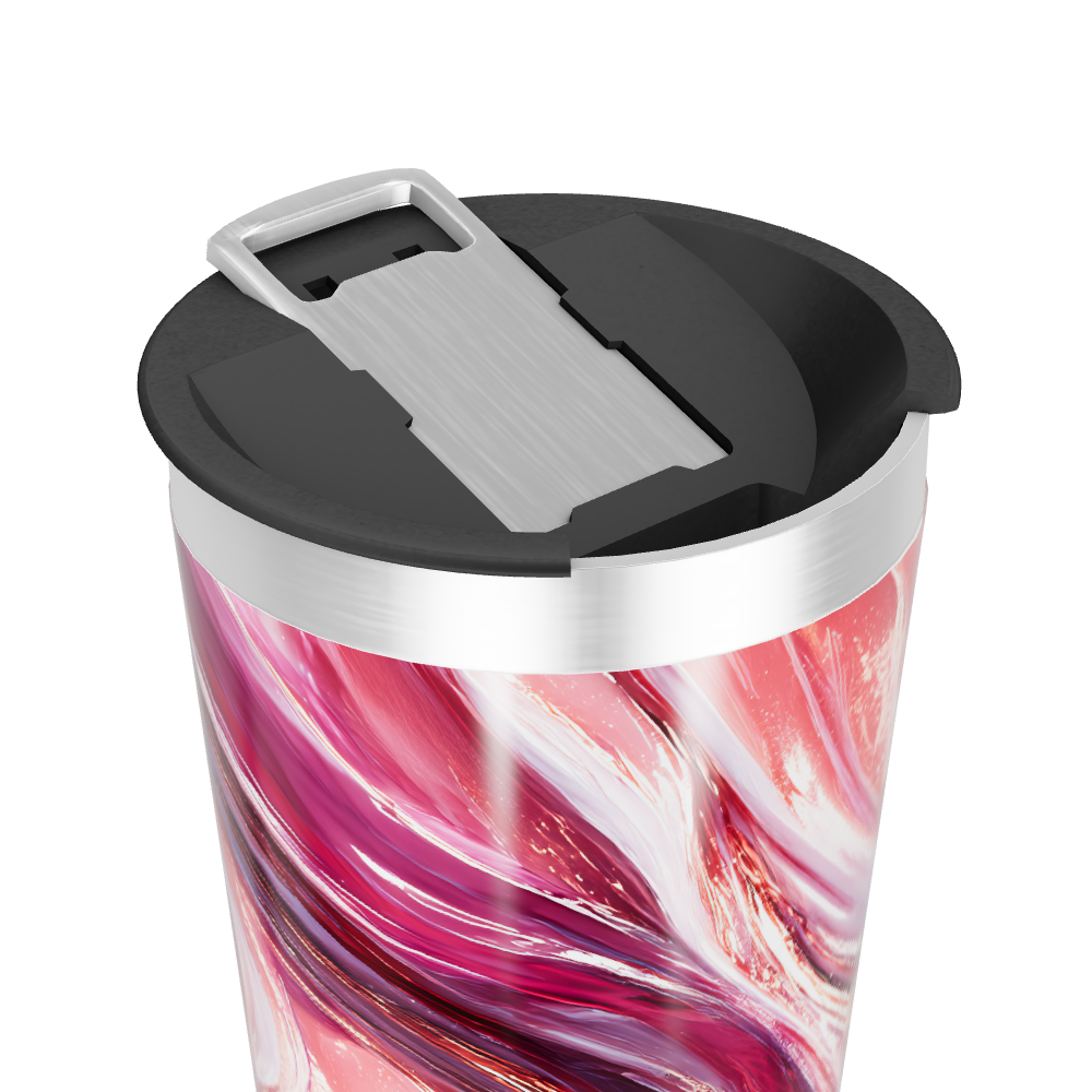 Copo Térmico - Estampa Mármore Vermelho