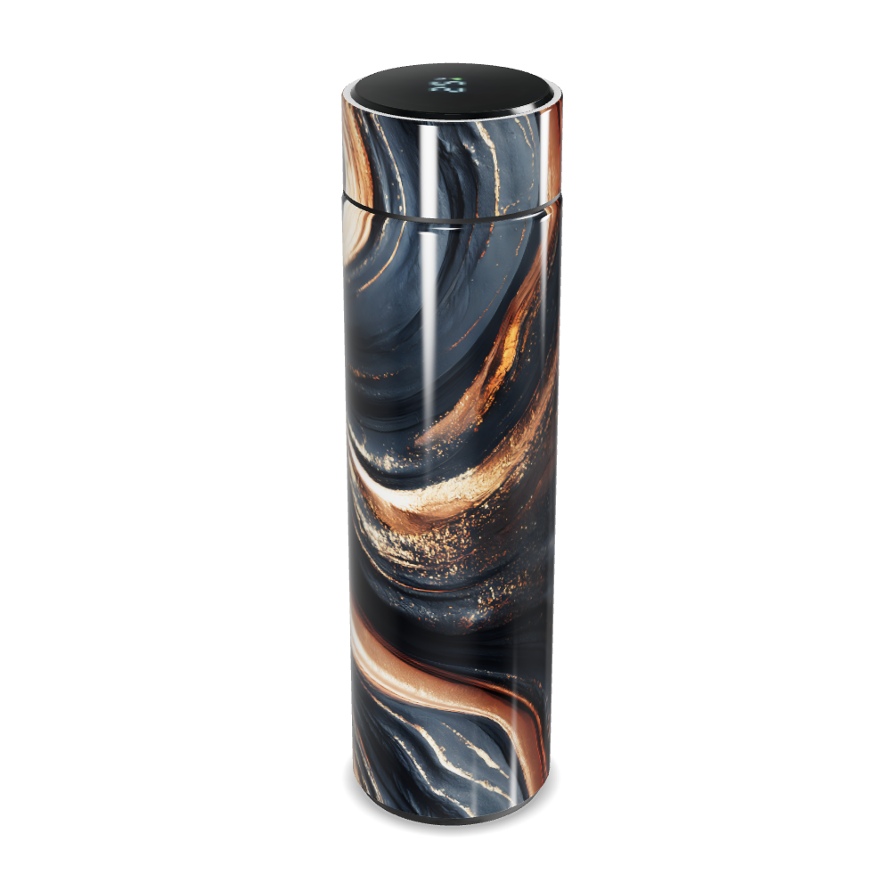 Garrafa Térmica Touch - Design Mármore Preto