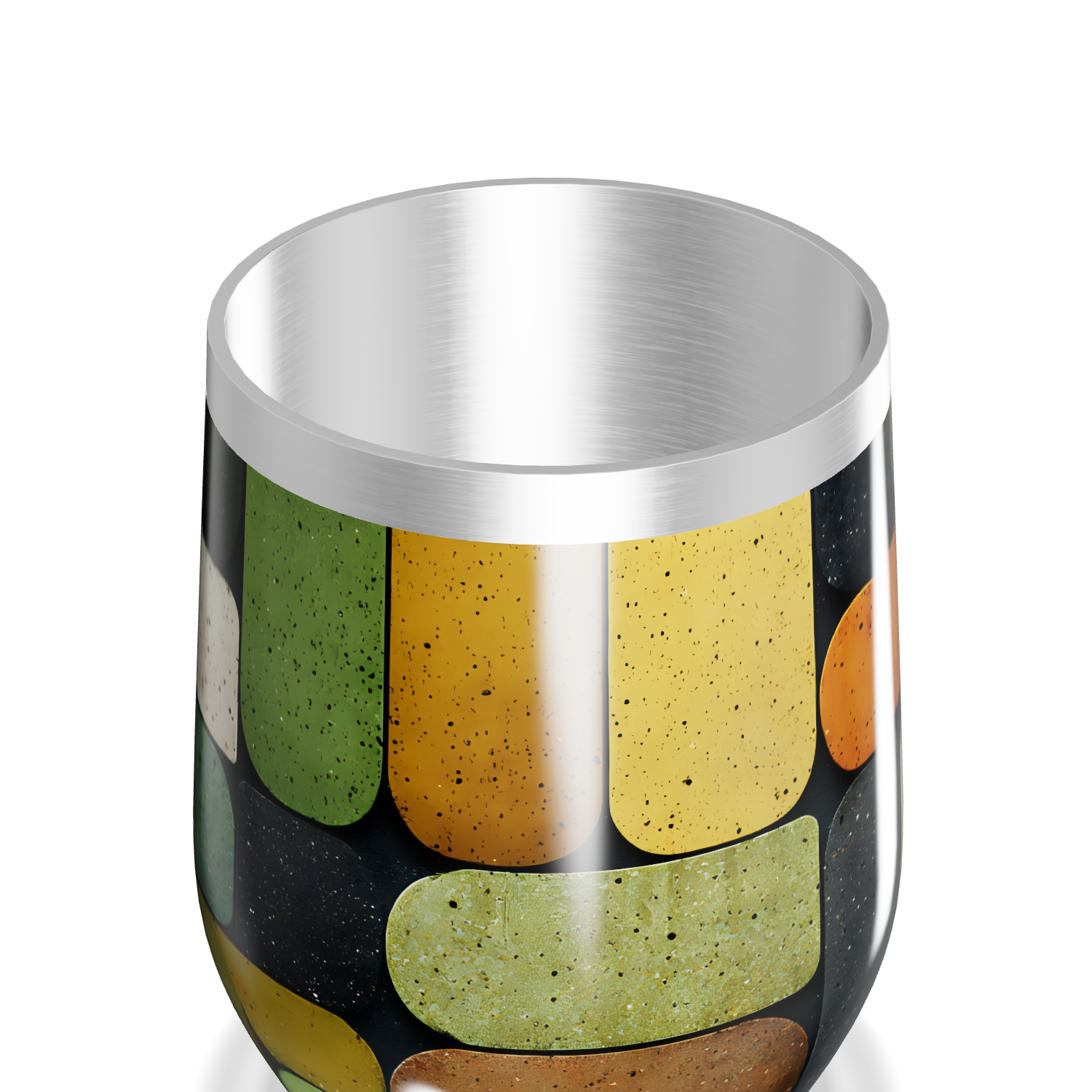 Copo Térmico Slim - Colorido com Padrão Geométrico